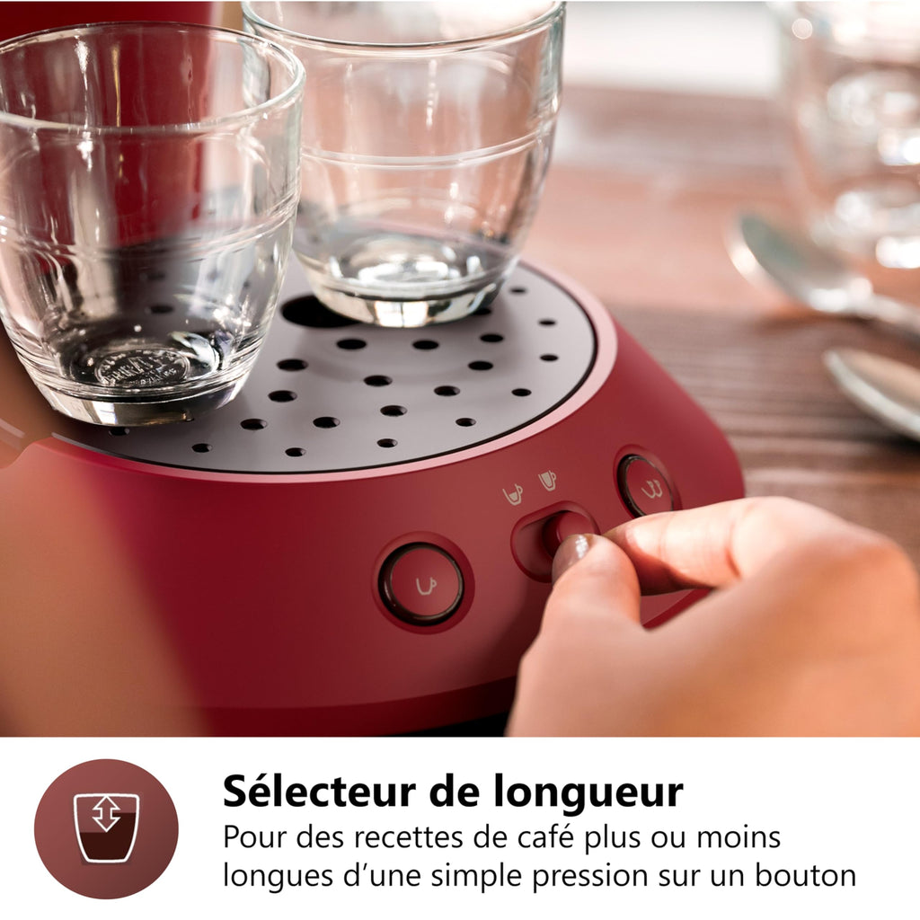 Veloren Kafée Élite Dosettes – Rouge Vif, Double Tasse