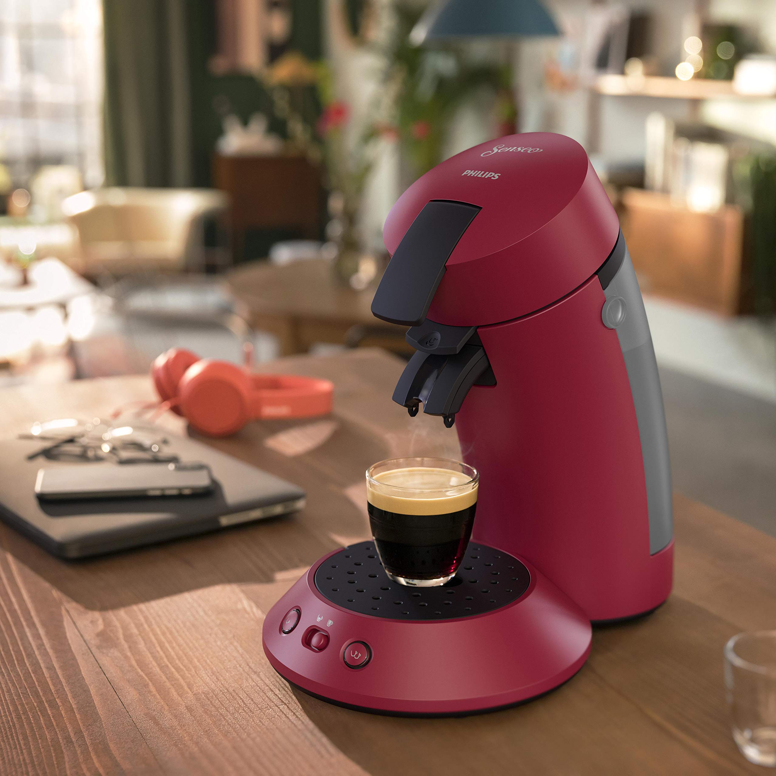 Veloren Kafée Élite Dosettes – Rouge Vif, Double Tasse